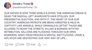 El mensaje de Donald Trump