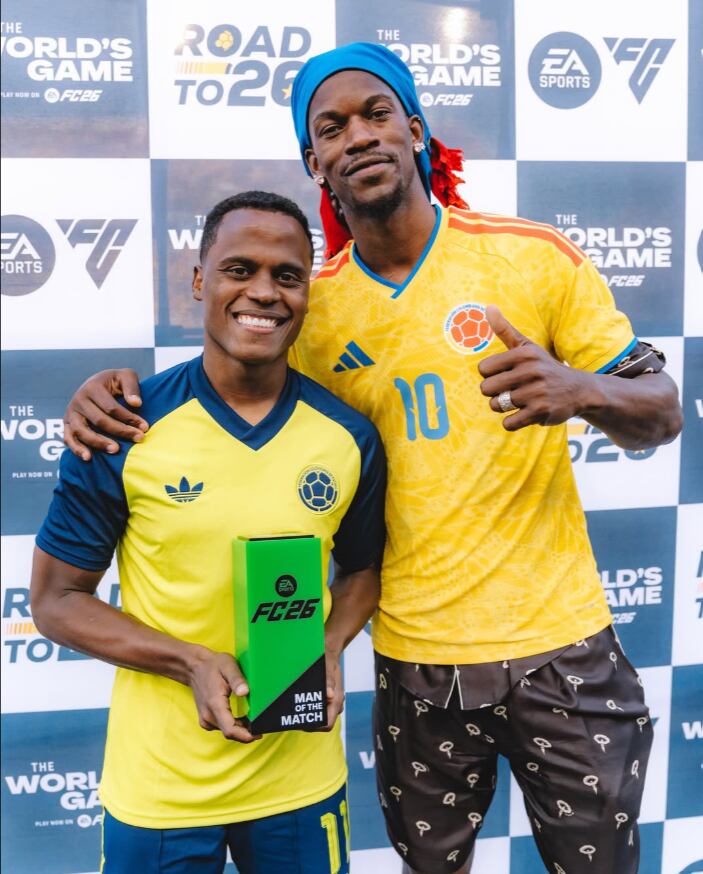 Jimmy Butler se llevó las miradas por su asistencia al partido de Colombia vs. Jordania - crédito @AthleteVanity/X