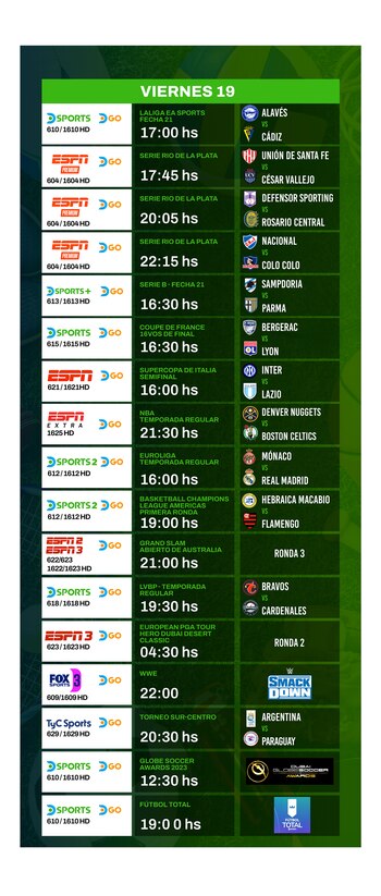 Agenda deportiva