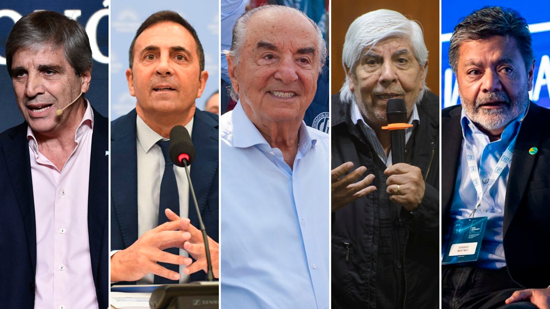 Luis Caputo, Julio Cordero, Armando Cavalieri, Hugo Moyano y Gerardo Martínez