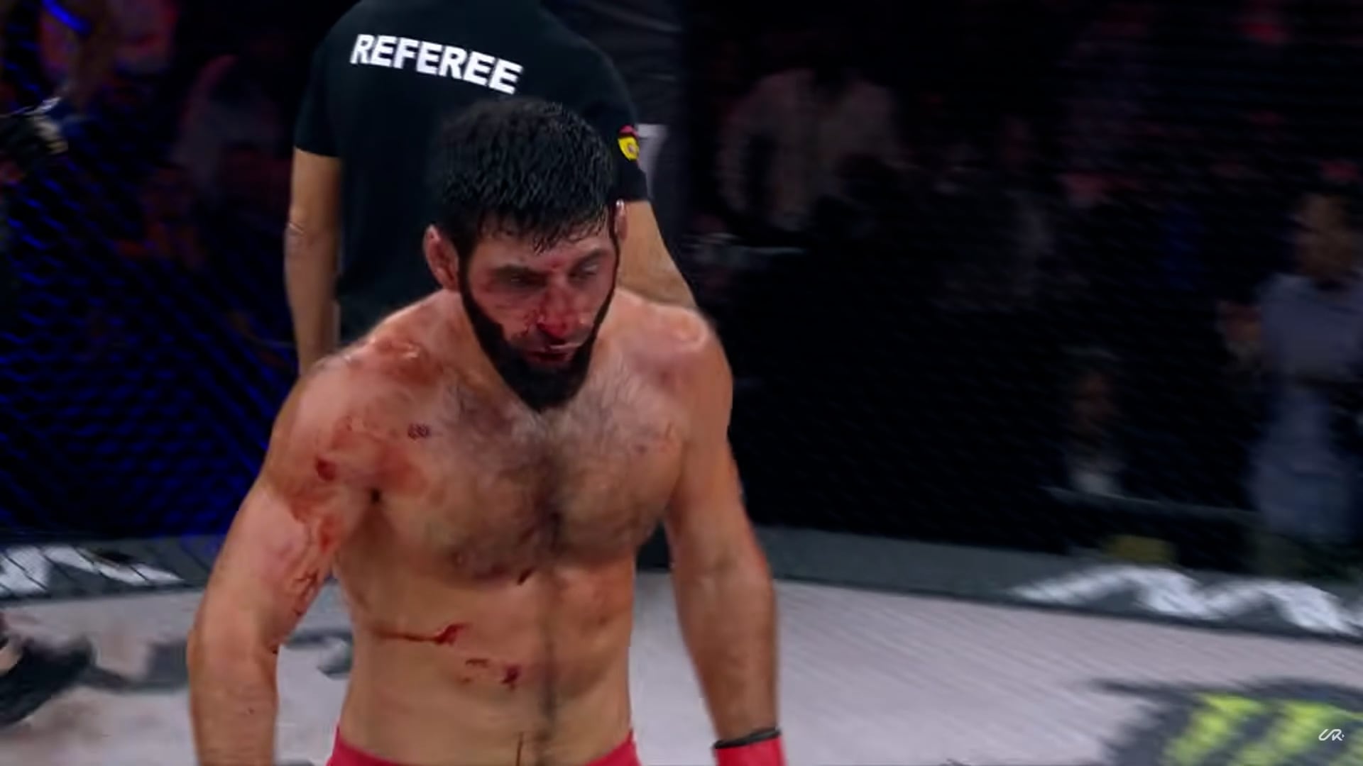 El luchador regresó a su esquina y se desplomó