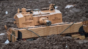 Un tanque Leopard 2A4 perteneciente