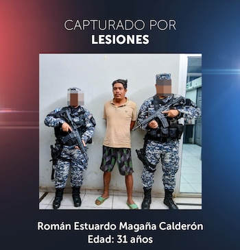 Agentes de la Policía Nacional Civil realizaron la captura de un hombre acusado de agredir a su pareja en el cantón Palo Pique, Ahuachapán. (Foto cortesía Policía Nacional Civil )