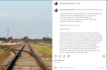 El proceso culminó con una multa de 2.000 zlotys, la deportación inmediata del sancionado y la prohibición de reingreso a Polonia y al espacio Schengen durante cinco años - crédito @lovegoodphoto - auschwitzmemorial / Instagram