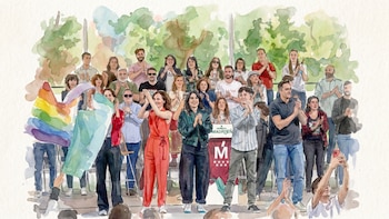 Acto político multitudinario en Madrid con muestra de apoyo diverso - VisualesIA ScribNews