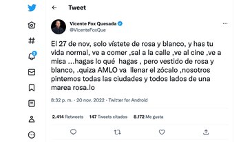 Vicente Fox definió el moviento