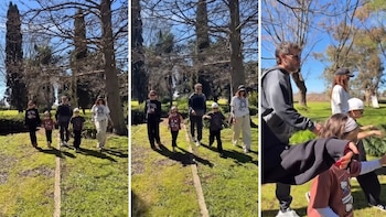 Así fue el día de desconexión de Paula Chaves, Pedro Alfonso y sus hijos: “La familia que más farmea aura”