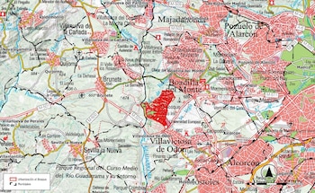 Ubicación de la urbanización en la comunidad de Madrid