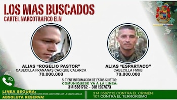 Las autoridades en Colombia ofrecieron una recompensa de hasta $70 millones por información que permita ubicar y capturar a alias Espartaco - crédito Ejército Nacional de Colombia