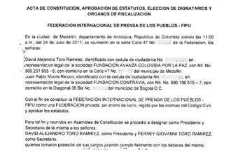 Acta de constitución sociedad con