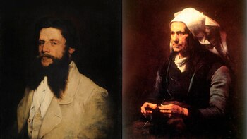 "Hombre de época" y "Anciana