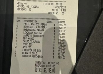 Cobran propina a lo chino,