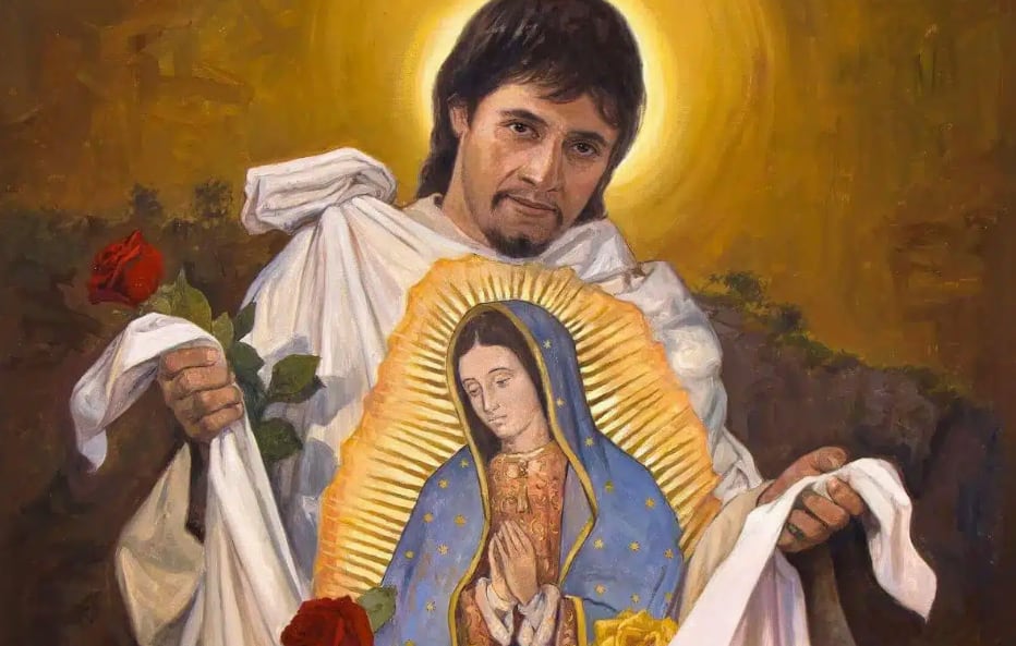 A San Juan Diego se le suele pedir intercesión en causas relacionadas con necesidades personales y comunitarias, especialmente aquellas vinculadas a situaciones difíciles y a la fe. (San Juan Diego de Raúl Berzosa)