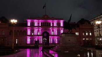 La Casa Rosada se iluminó