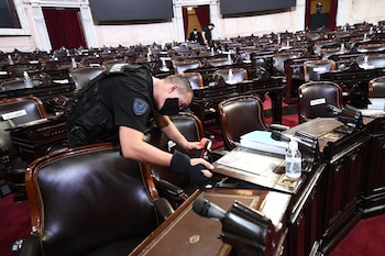 Preparativos en el Congreso de la Nacion previos a la 139 Asamblea Legislativa SF