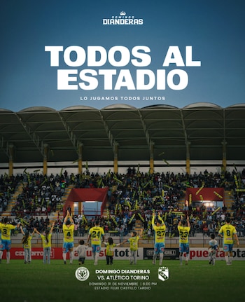 Domingo Dianderas jugará frente Atlético Torino por la semifinal vuelta de la Copa Perú 2026.