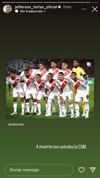 El mensaje de Jefferson Farfán