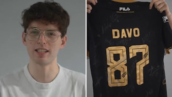 El club bogotano difundió en sus redes oficiales el video del envío acompañado por un mensaje de bienvenida para el streamer argentino - crédito Captura de Video Santa Fe/X