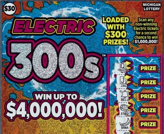 El premio de rasca y gana de la Lotería de Michigan asciende a los 4 millones de dólares. (Michigan Lottery)