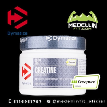 Invima alerta que a venda da marca 'Creatina Monohidrato 3g' Dymatize na Colômbia é ilegal porque atualmente não possui registro sanitário - crédito Medellín Fit / Facebook