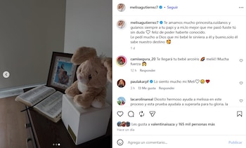 Melissa Gutiérrez dedicó un mensaje a su bebé en una publicación con fotos del hospital y expresó el dolor por su pérdida - crédito @melisagutierrez7/Instagram