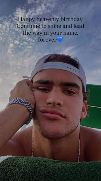 Niccolo Iglesias em foto nas redes sociais compartilhada por seu pai no Instagram.