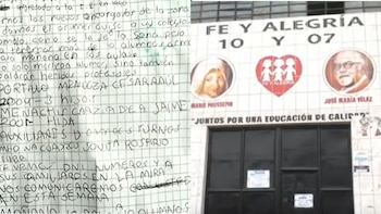 Descartan extorsión en el colegio Fe y Alegría de Comas: carta amenazante habría sido enviada por un estudiante