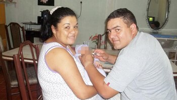 La pareja luego del nacimiento