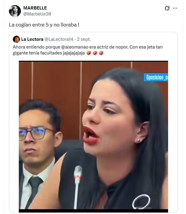 El mensaje atribuido a Marbelle desvió la discusión del atentado en Los Patios hacia un ataque personal contra la senadora Omaña - crédito @Marbelle30/X