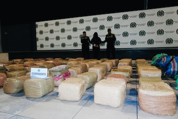 Policía Metropolitana de Bogotá logró el decomiso de 700 kilos de marihuana - crédito Mebog
