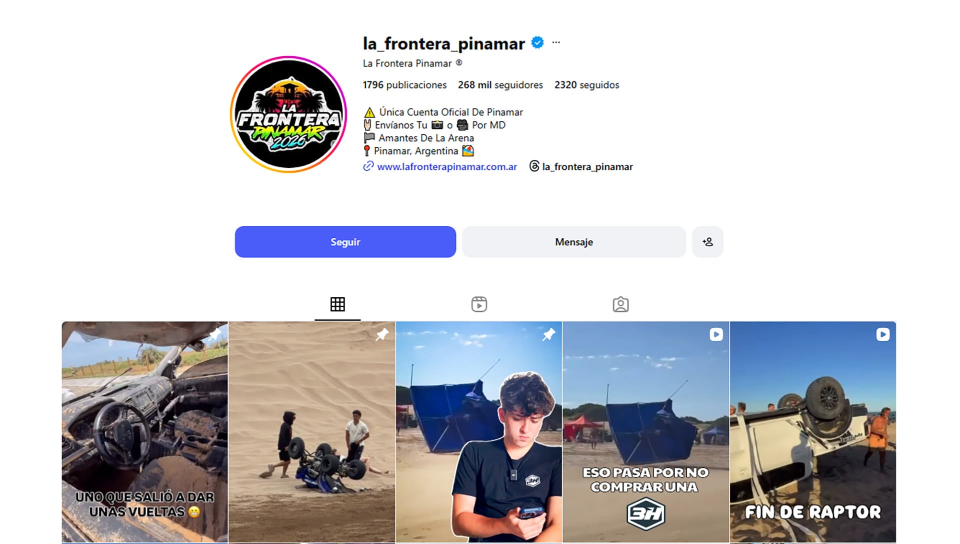 El sitio de La Frontera, en las afueras de Pinamar, registra los incidentes ocurridos en su terreno