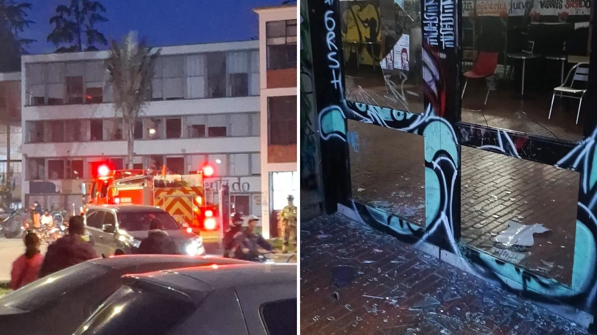 Explosión Universidad Nacional, una persona herida - crédito redes sociales/X