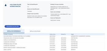 En la página web de