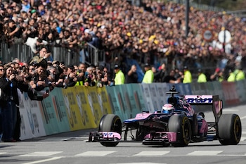 Histórica jornada en Palermo con un monoplaza de Fórmula 1 girando (AP Foto/Gustavo Garello)