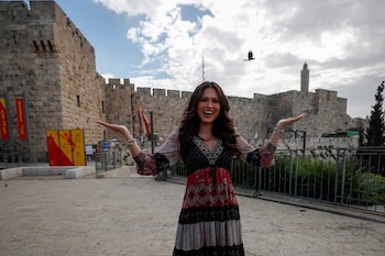 Miss Universe, Andrea Meza tours Jerusalem's Old City