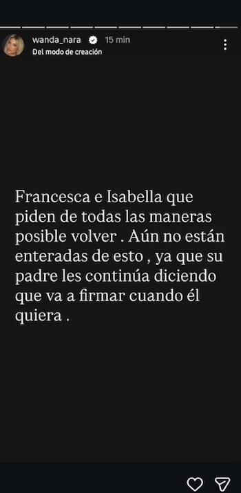 La empresaria expuso el deseo de sus hijas de regresar y señaló que el futbolista condiciona la firma de acuerdos