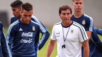 Claudio Úbeda recordó que dirigió a Lautaro Martínez en la reserva de Racing y en la selección sub 20 durante su etapa formativa (Olé)