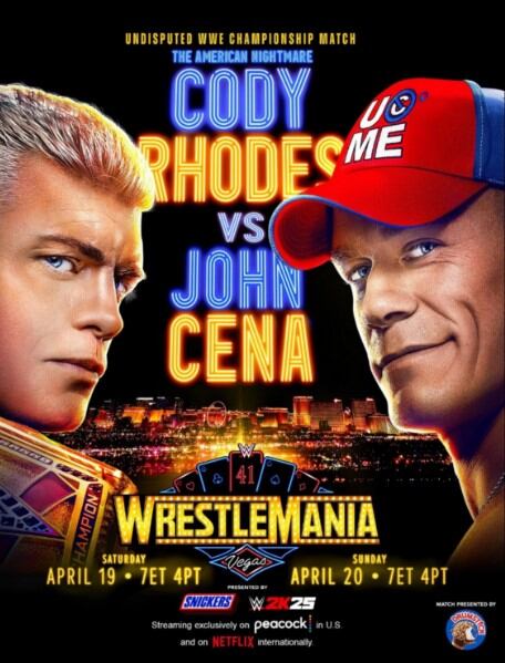 El evento principal será la pelea entre Cody Rhodes y John Cena - crédito WWE
