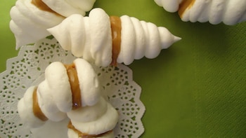 Receta merenguitos con Manjar