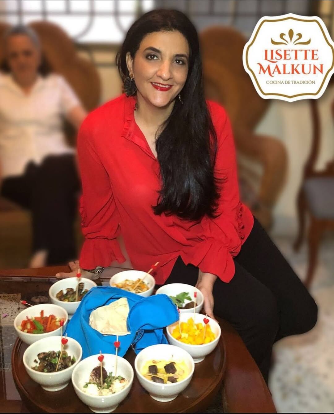 Lisette era reconocida por su cocina árabe y tradicional, especializada en recetas familiares de Medio Oriente - crédito @orlandomalkunchef/Instagram