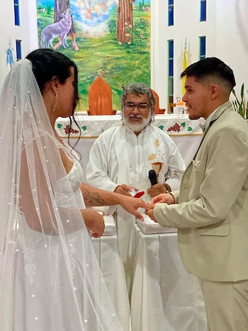 El casamiento fue celebrado en