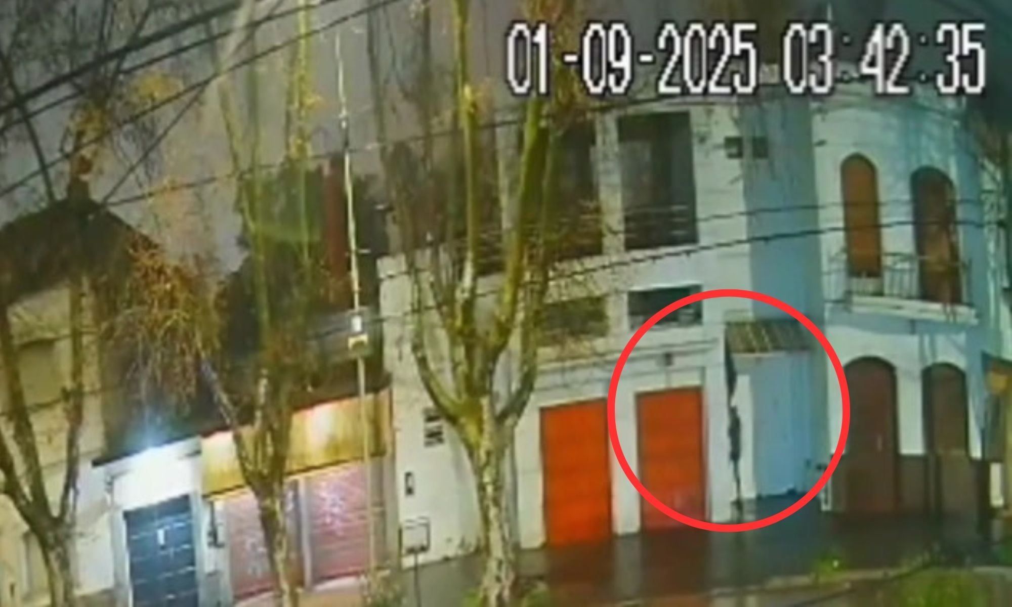 Los ladrones treparon a través de un paredón e ingresaron al patio de la casa