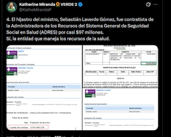 Katherine Miranda mencionó al hijastro