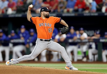 José Urquidy vivió los mejores momentos de su carrera con los Astros de Houston. (Andrew Dieb-USA TODAY Sports)