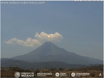 Imagen 1: Volcán de Fuego de Colima, 13:31 h (hora local).
