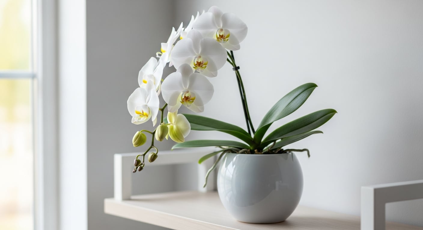 Muchas orquídeas domésticas mantienen un tamaño ideal para estantes, mesas auxiliares y baños luminosos. (Imagen Ilustrativa Infobae)