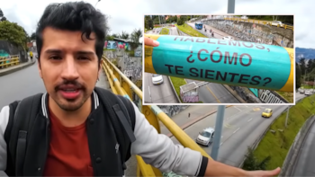 Youtuber visitó el puente peatonal