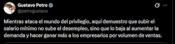 Gustavo Petro volvió a defender
