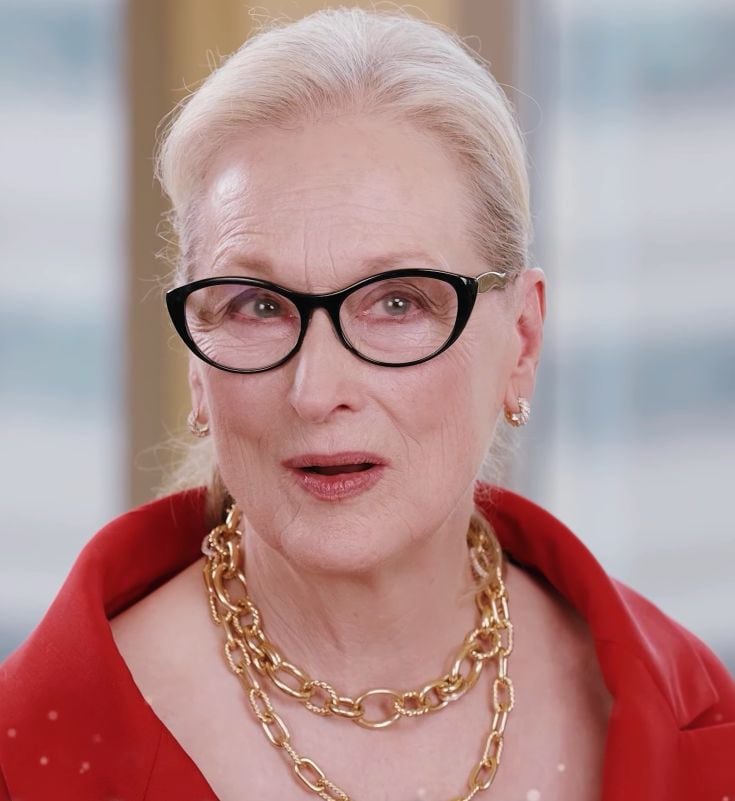 “Naciste dos años antes de que hiciéramos la película”, dijo Streep a la joven cantante surcoreana (Captura de video)