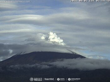 Monitoreo del Popocatépetl este 7